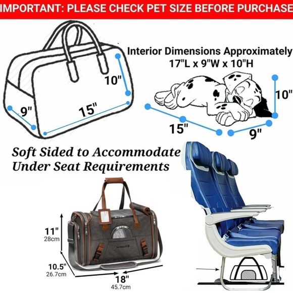 🐶Mr. Peanut's Gold Series Airline Approved Pet Carrier - Picture 6 of 17